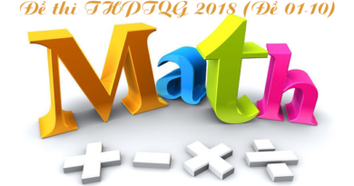 Đề luyện thi toán THPTQG 2018 (Đề 01-10)