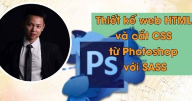 Thiết kế web HTML và cắt CSS từ Photoshop với SASS