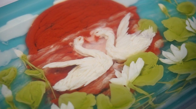 Thạch rau câu 3D nâng cao Tạo hình đôi chim Thiên nga