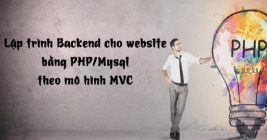 Lập trình Backend cho website bằng PHP/Mysql theo mô hình MVC