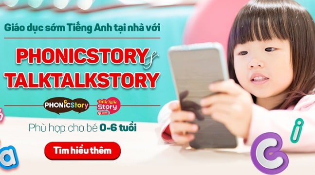 Giáo dục sớm tiếng Anh tại nhà với PhonicStory - TalkTalkStory