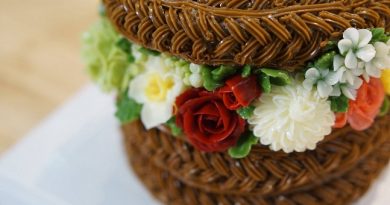 Combo cốt bánh ngon, trang trí đẹp Bánh số + Giỏ hoa kem bơ (tặng khóa Cake Pop xinh yêu)