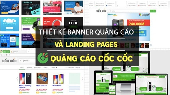 Thiết kế Banner quảng cáo và Landing Pages cùng quảng cáo Cốc Cốc